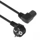 ACT Cable de alimentación conector de red CEE7/7 macho (acodado) - C15 (acodado a la izquierda) IEC60320 negro 1,5 m