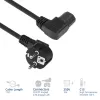 ACT Cable de alimentación conector de red CEE7/7 macho (acodado) - C15 (acodado a la izquierda) IEC60320 negro 1,5 m