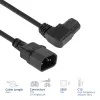ACT Cable de alimentación C14 - C15 (acodado a la izquierda) IEC60320 negro 0,6 m