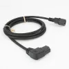 ACT Cable de alimentación C14 - C15 (acodado a la izquierda) IEC60320 negro 0,6 m