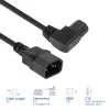 ACT Cable de alimentación C14 - C15 (acodado a la izquierda) IEC60320 negro 2 m