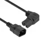 ACT Cable de alimentación C14 - C15 (acodado a la derecha) IEC60320 negro 0,6 m