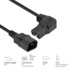 ACT Cable de alimentación C14 - C15 (acodado a la derecha) IEC60320 negro 0,6 m