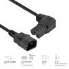 ACT Cable de alimentación C14–C15 acodado a la derecha IEC60320 negro 1,2 m H05RN-F 10 A 250 V