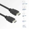 Cable HDMI ACT AK3871 – 1 m, HDMI Type-A a Type-A, HDMI 2.0, 18 Gbit/s, ARC, contactos dorados, negro