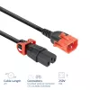ACT Cable de alimentación C14 IEC Lock+ Dual Locking - C15 IEC Lock+ negro 2 m, PC3872