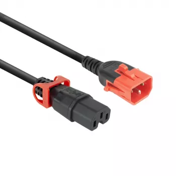 ACT Cable de alimentación C14 IEC Lock+ Dual Locking - C15 IEC Lock+ negro 3 m, PC3876