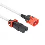 ACT Cable de alimentación C14 IEC Lock+ Dual Locking - C15 IEC Lock+ blanco 3 m, PC3879