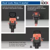 ACT Cable de alimentación C14 IEC Lock+ Dual Locking - C15 IEC Lock+ rojo 2 m, PC3873