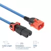 ACT Cable de alimentación C14 IEC Lock+ Dual Locking - C15 IEC Lock+ azul 2 m, PC3874