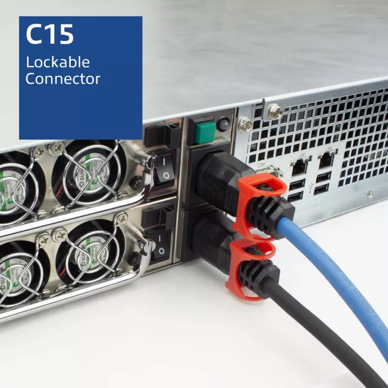 ACT Cable de alimentación C14 IEC Lock+ Dual Locking - C15 IEC Lock+ azul 2 m, PC3874