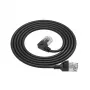 ACT Cable de red U/FTP CAT6A LSZH Slimline negro de 1,5 m con conectores macho RJ45, 90° acodado a la izquierda a recto