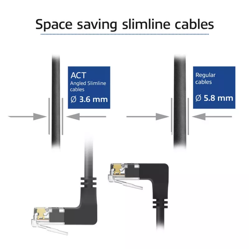 Cable de red ACT Cat6a U/UTP (UTP) DD7903 - RJ-45 a RJ-45, 3 m, negro
