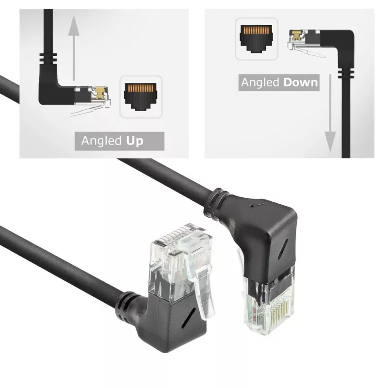 Cable de red ACT DD7905 Cat6a U/UTP 5 m negro RJ-45