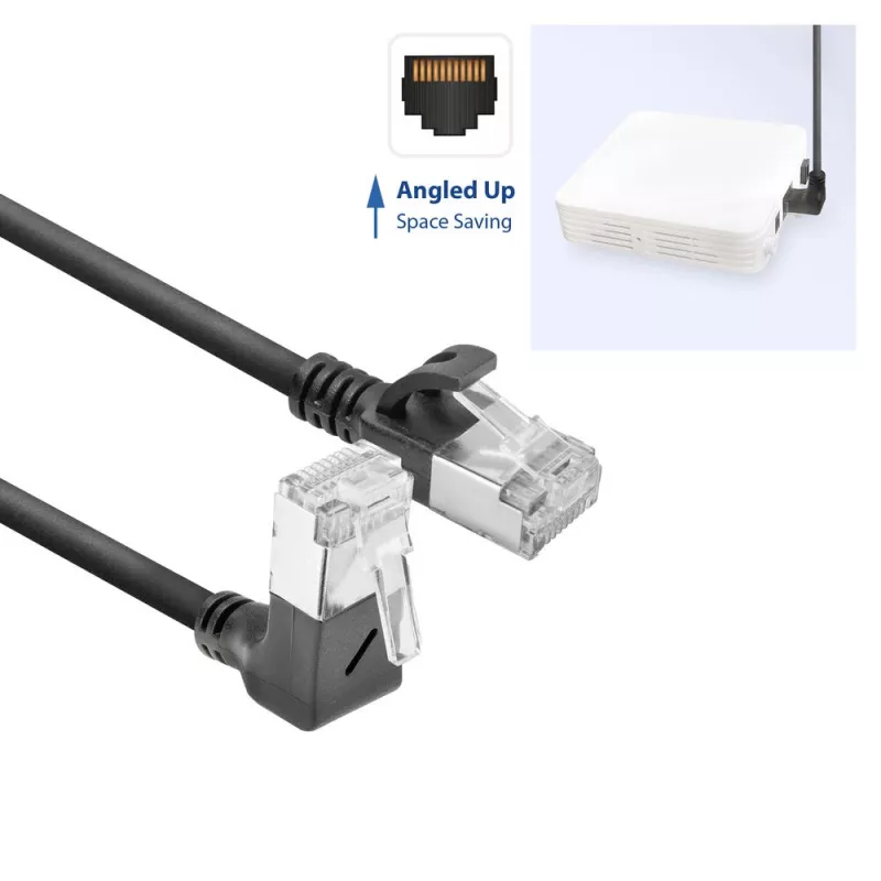 Cable de red ACT DA4903 Cat6a U/FTP (STP) negro 3 m con RJ-45 contactos dorados