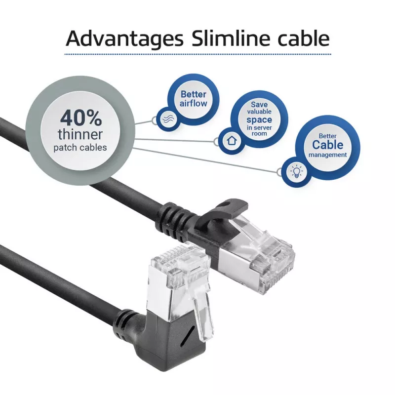 Cable de red ACT DA4952 Cat6a U/FTP (STP) RJ-45 a RJ-45 0,25 m negro