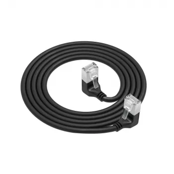 Cable de red ACT DA5930 Cat6a U/FTP (STP) negro 0,15 m con conectores RJ-45, contactos con baño de oro