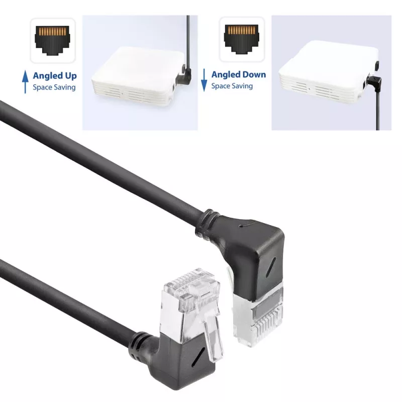 Cable de red ACT DA7903 Cat6a U/FTP (STP) negro, 3 m, RJ-45 a RJ-45, contactos dorados