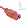 Cable de alimentación ACT C20–C21 IEC60320 rojo 1 m, 250 V 16 A