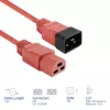 Cable de alimentación ACT C20–C21 IEC60320 rojo 1,5 m, 250 V 16 A