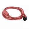 Cable de alimentación ACT C20–C21 IEC60320 rojo 1,5 m, 250 V 16 A