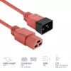 Cable de alimentación ACT C20–C21 IEC60320 rojo 2,5 m, 16 A 250 V