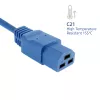 Cable de alimentación ACT C20–C21 IEC60320 azul 2 m, 16 A, 250 V