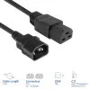 Cable de alimentación ACT C14 a C21 IEC60320 negro 1 m, 250 V, 10 A