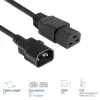 Cable de alimentación ACT C14 a C21 IEC60320 negro 3 m, 250 V 10 A