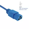 ACT Cable de alimentación C14 a C21 IEC60320 azul 2 m, 250 V 10 A