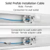 ACT Cable de instalación premontado macizo S/FTP CAT6A B2ca PoE++ 100W azul de 80 metros, conector RJ45 macho – hembra