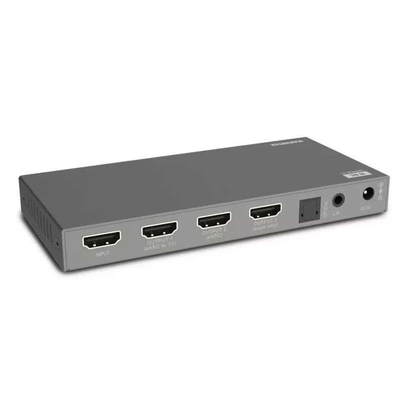 Convertidor de señal de vídeo Marmitek 25008496 — entrada HDMI a salida HDMI/TOSLINK/3,5 mm, hasta 7680×4320, audio 7.1
