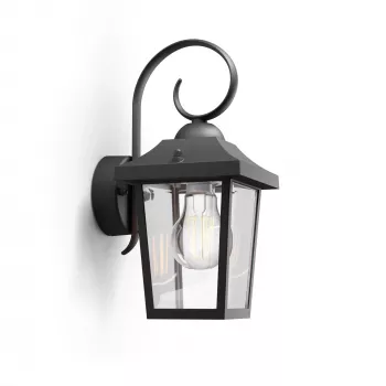 Aplique de exterior Philips myGarden Buzzard 60 W E27 negro aluminio (sin bombilla)