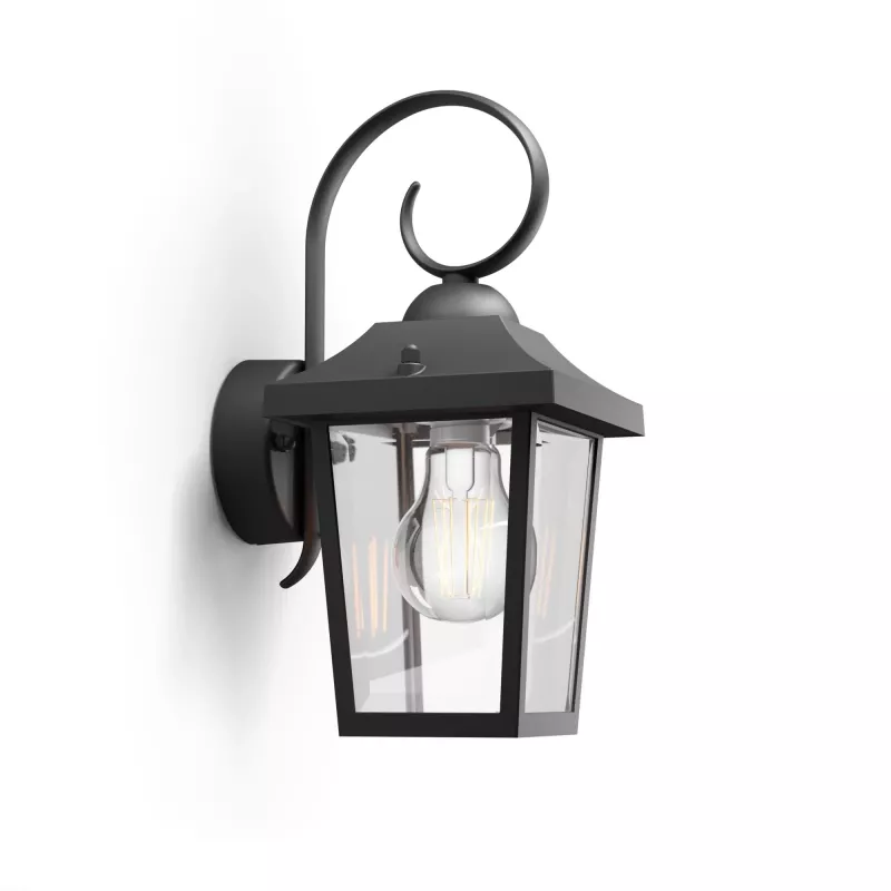 Aplique de exterior Philips myGarden Buzzard 60 W E27 negro aluminio (sin bombilla)