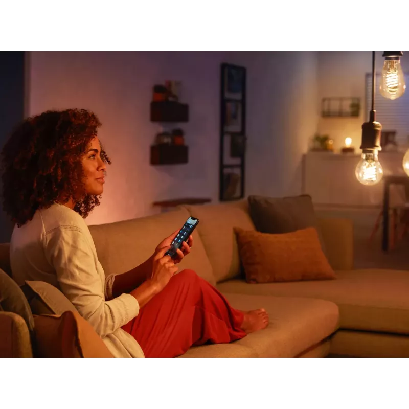 Bombilla inteligente Philips pack de 1 ST72 E27 filamento Edison Bluetooth Zigbee