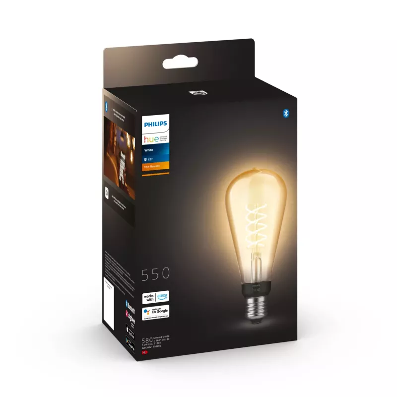 Bombilla inteligente Philips pack de 1 ST72 E27 filamento Edison Bluetooth Zigbee