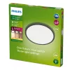 Lámpara de techo Philips Superslim 15W, negra, metal, plástico, IP54, terraza, jardín, II, moderna