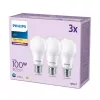 Bombilla Philips 100W A65 E27 x3, 13 W, 100 W, E27, 1521 lm, 15000 h, blanco cálido