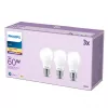 Bombilla filamento Philips mate 60W A60 E27 pack de 3, 7 W, 60 W, E27, 806 lm, 15000 h, blanco cálido
