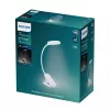 Lámpara de escritorio con pinza Philips Functional Forys, blanca, plástico, dormitorio, salón, oficina, contemporánea, IP20, III