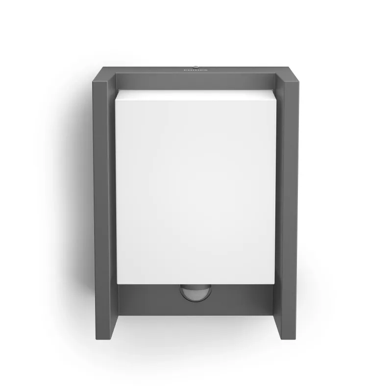 Lámpara de pared Philips Arbour 3,8W, aplique de exterior, antracita, metal, IP44, terraza, jardín, II