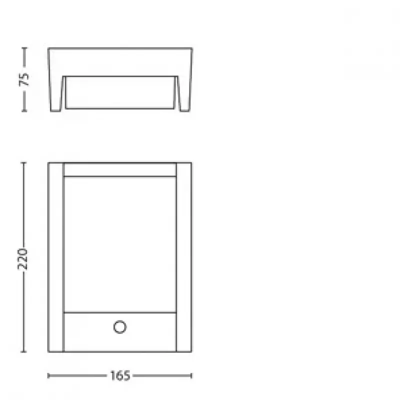 Lámpara de pared Philips Arbour 3,8W, aplique de exterior, antracita, metal, IP44, terraza, jardín, II