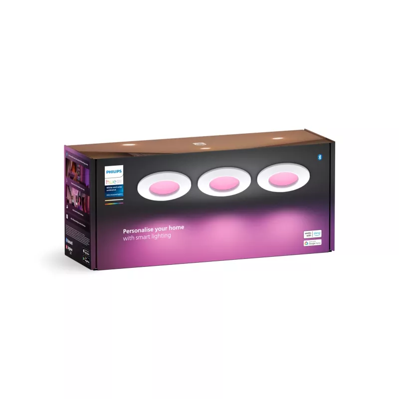 Foco empotrable Philips 929003712102, redondo LED, 1× LED 1000 lm, IP44, regulable, blanco