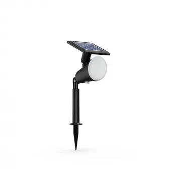 Focos de suelo/estaca Philips Jivix 1,4 W, lámpara de pie/postal de exterior, negra, plástico, IP44, terraza, jardín, III