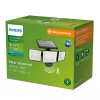 Luz de seguridad Philips Securit 8,7 W LED solar 5000 K, batería de 4 V, carcasa de plástico negra