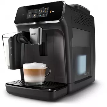 Cafetera espresso Philips EP2334/10 – superautomática, de sobremesa, molinillo cerámico integrado, depósito de leche, filtro AquaClean, pantalla táctil, negra
