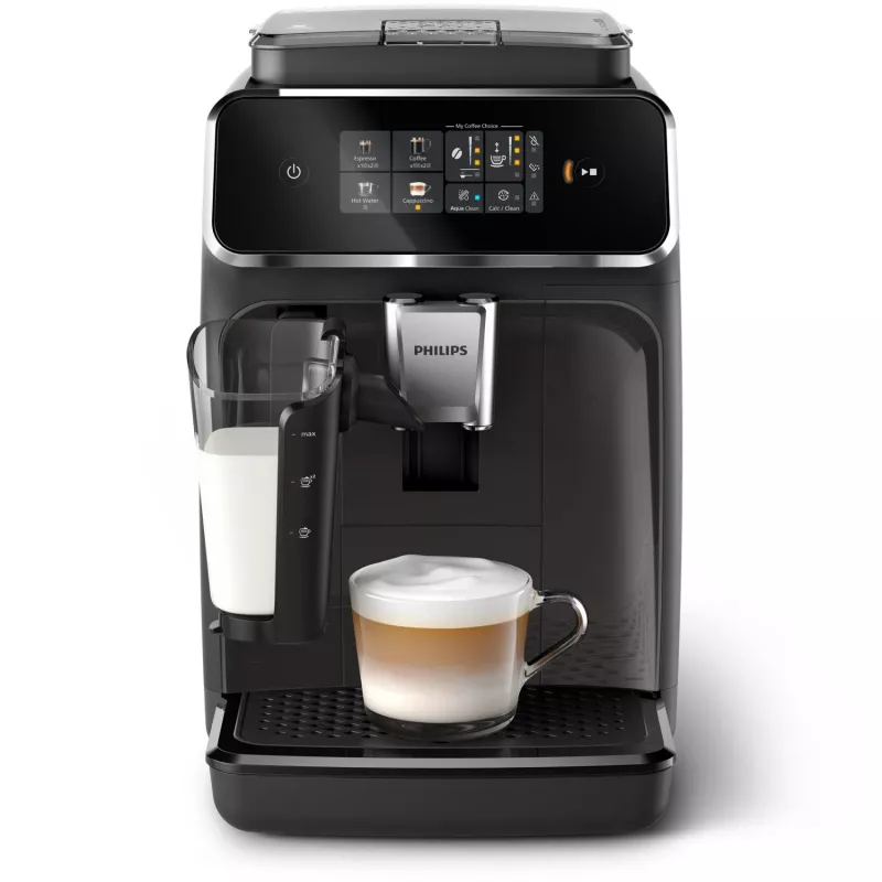 Cafetera espresso Philips EP2334/10 – superautomática, de sobremesa, molinillo cerámico integrado, depósito de leche, filtro AquaClean, pantalla táctil, negra