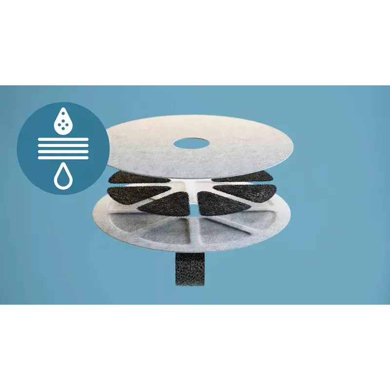 Fuente de agua automática para mascotas Philips serie 3000 PAW3210/02, 2,2 L, USB/AC, negra, plástico