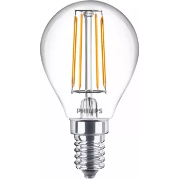 Bombilla filamento Philips vela clara 40W P45 E14 x6, 4,3 W, 40 W, E14, 470 lm, 15000 h