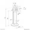 Soporte de mesa para tablet Neomounts DS15-632BL1 — universal con cerradura, soporta hasta 3 kg